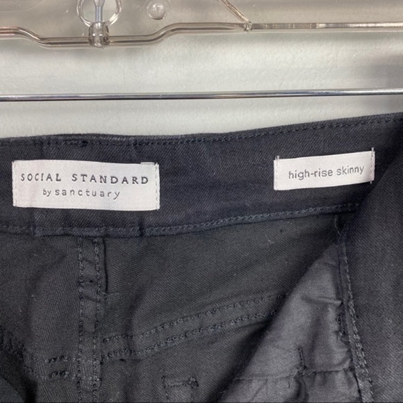 Sanctuary High Rise Skinny Jeans Black 8 - Picture 3 of 5